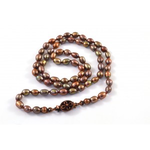 Bronze freshwater pearls necklace